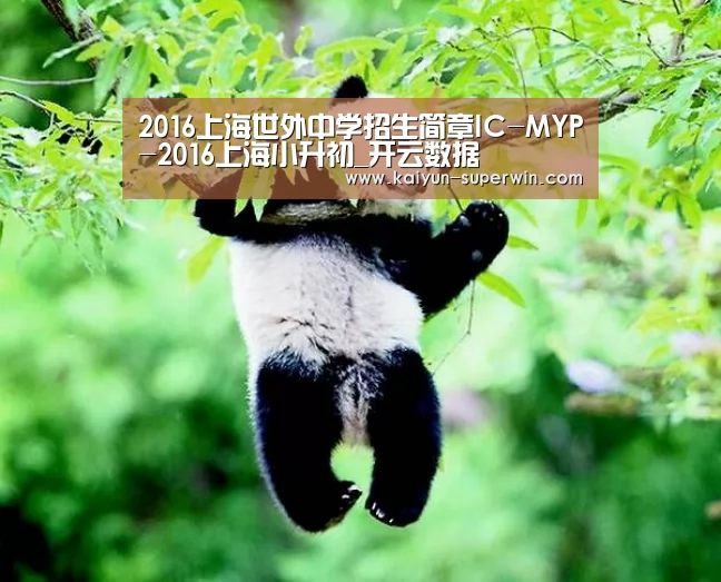 2016上海世外中学招生简章IC-MYP-2016上海小升初_开云数据(图4) 开云快讯
